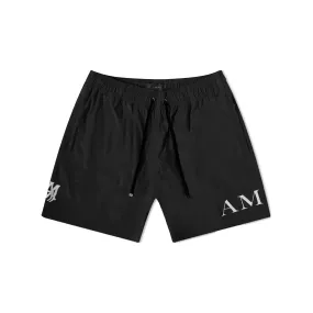 AMIRI DOUBLE LOGO Â  SWIM TRUNK - BLACK